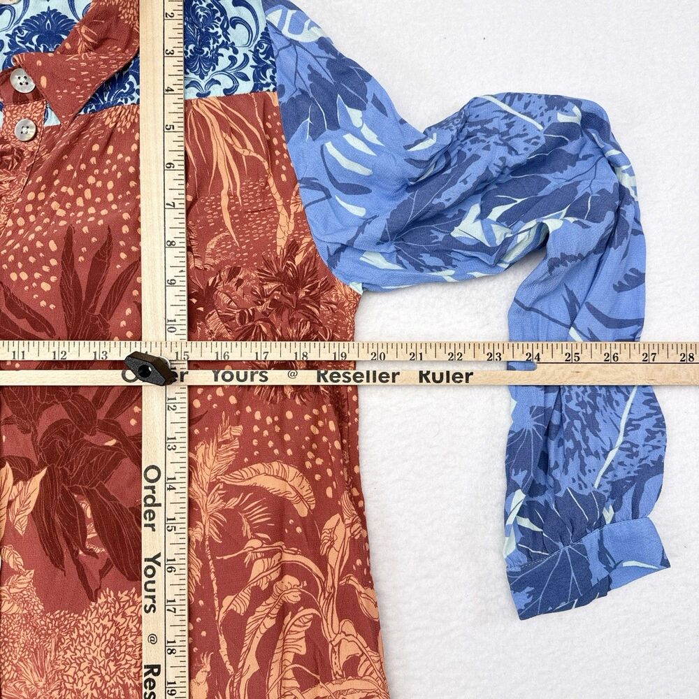 Soft Surroundings Colorful Patterned Button Down … - image 8